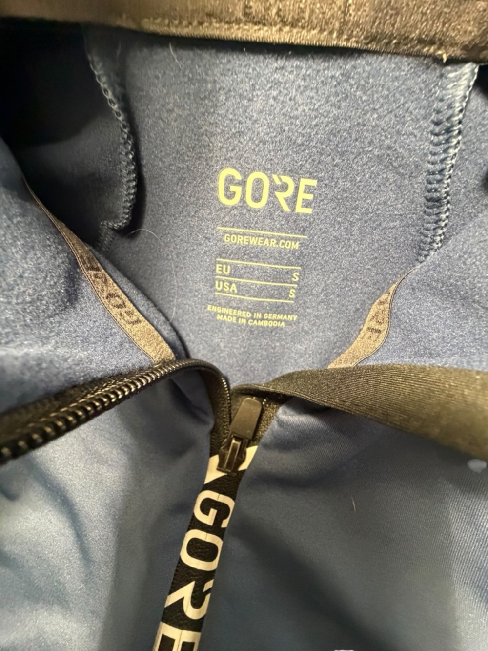 GORE-TEX Wear Navy Blue Full-Zip Cycling Jacket Womens Small - Picture 5 of 10